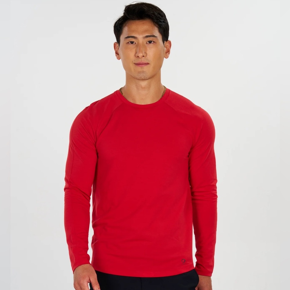Alwrld Alrn Raglan Longsleeve Athletic Tee in Orange Size XL